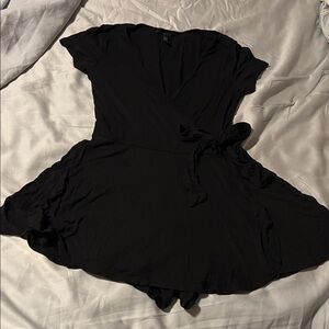 Forever 21 Black Mini Wrap romper